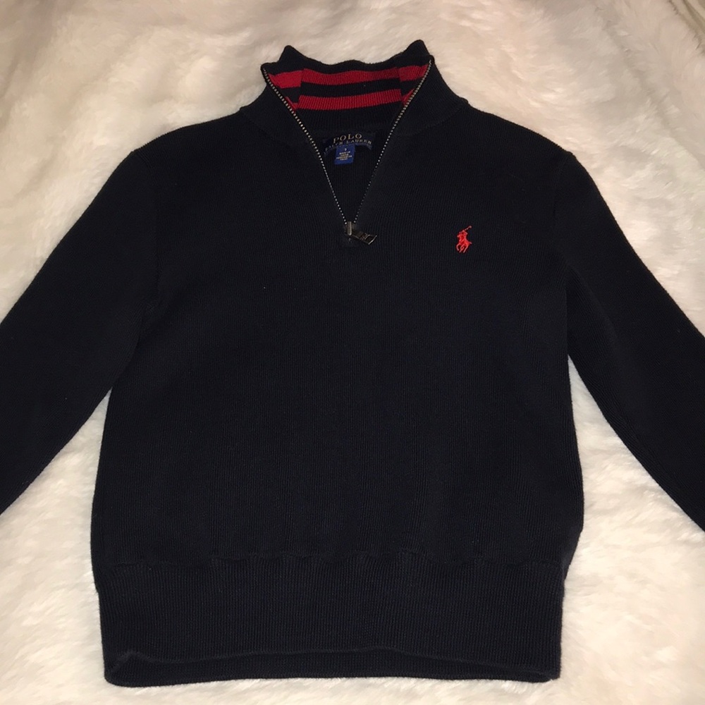 Boys Polo Zip Sweater